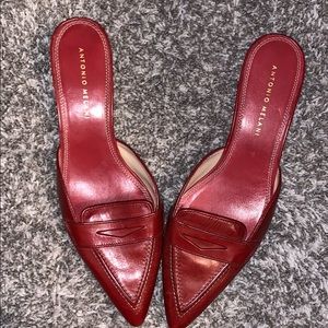 Vintage Antonio Melani Red Kitten Heels Size 8